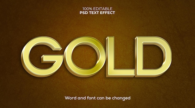 3d Gold text effect