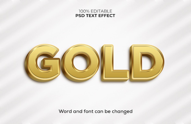 3d Gold text effect