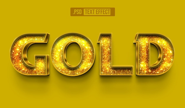 3D Gold Text Style Effect