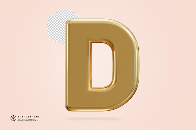 3d golden alphabet text effect