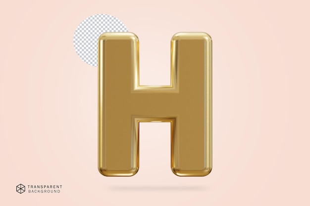 3d golden alphabet text effect