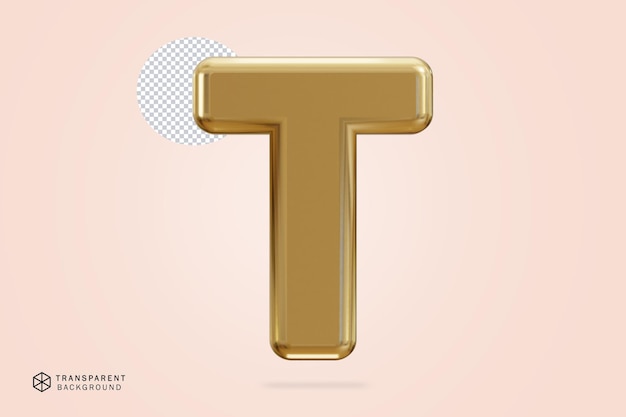 3d golden alphabet text effect