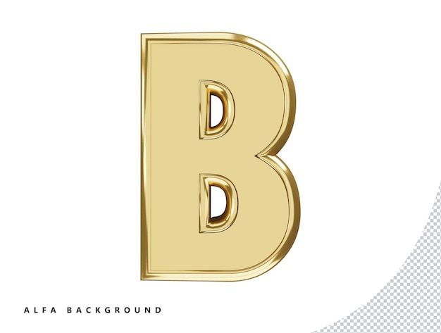 3d Golden Alphabet text effect