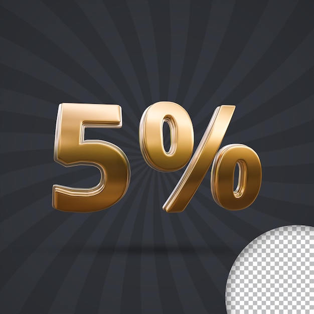 3D Golden five percent psd