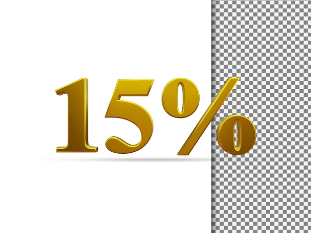 3d Golden Text Effect 15 Percent