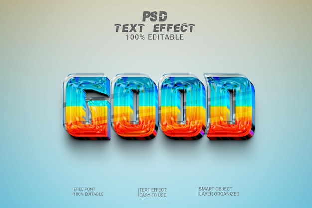 3d Good psd text effect style