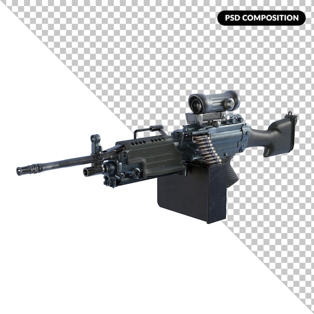 3D gun realistic isolated