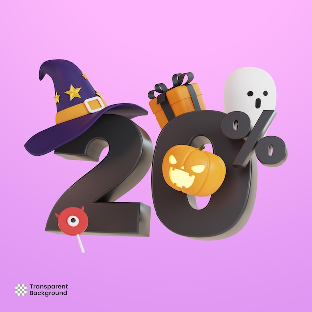 3d halloween 20 percentage discount sale