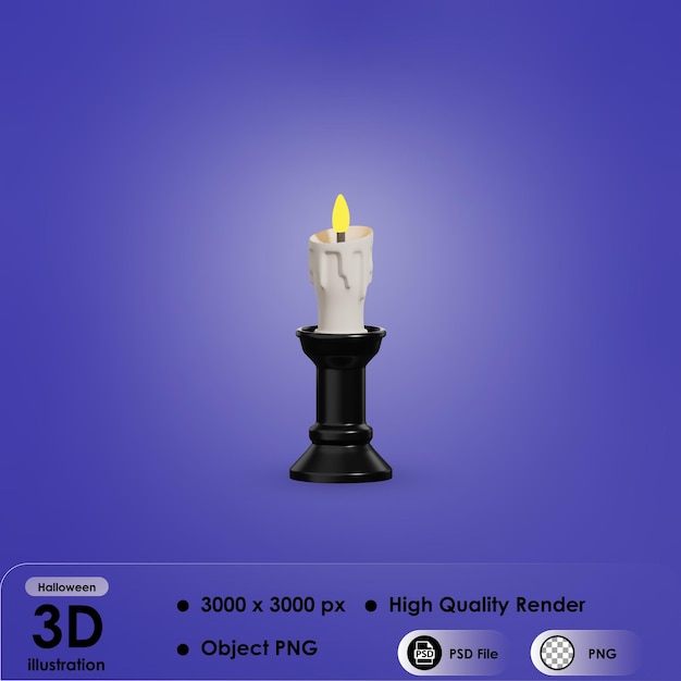 3d Halloween Candle