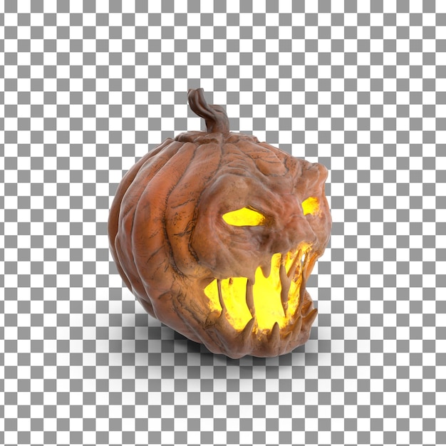 3D Halloween on isolated and transparent background