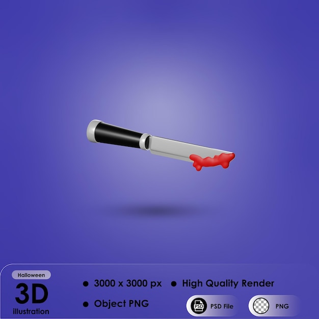 3d Halloween Knife