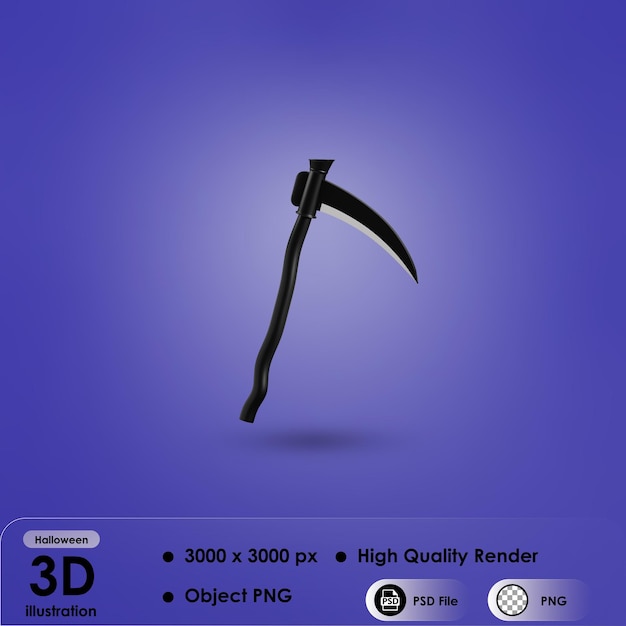 3d Halloween Reaper Scythe