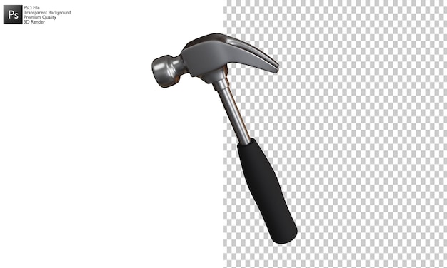 3D hammer design isolated on white