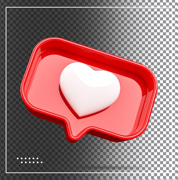 3d heart 3k love or like