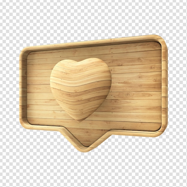 3D Heart wooden