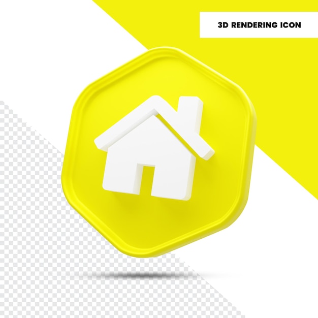 3d Home rendering icon