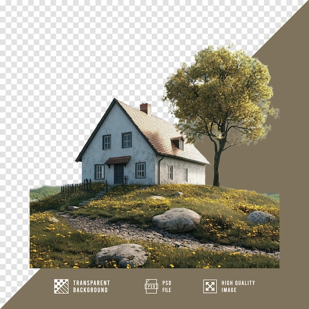 PSD 3d house images without background hd quality