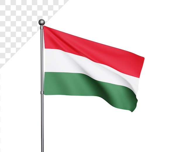 3d hungary flag illustration