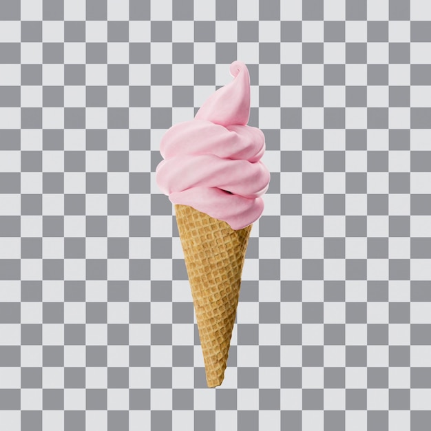 3D icecream with alpha channel