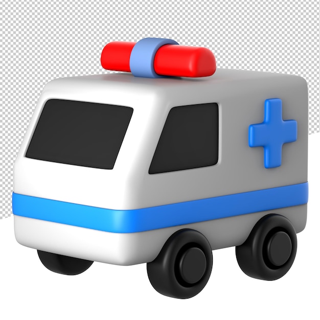 3d icon 3d rendering illustration ambulance