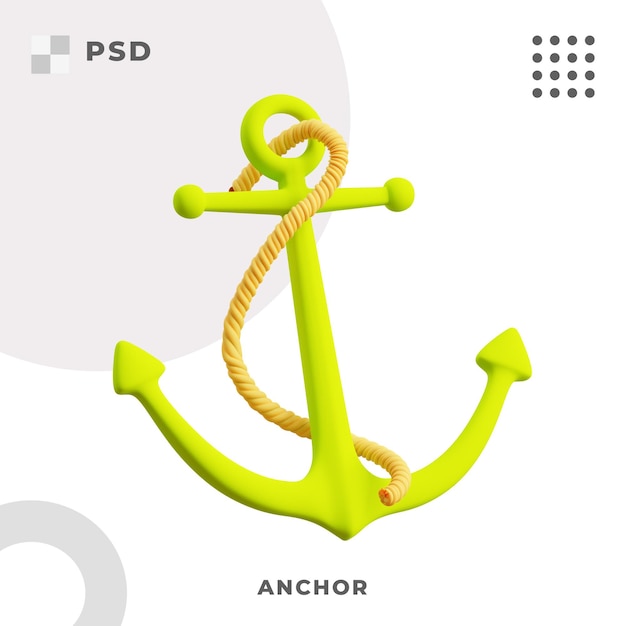 3d icon of anchor