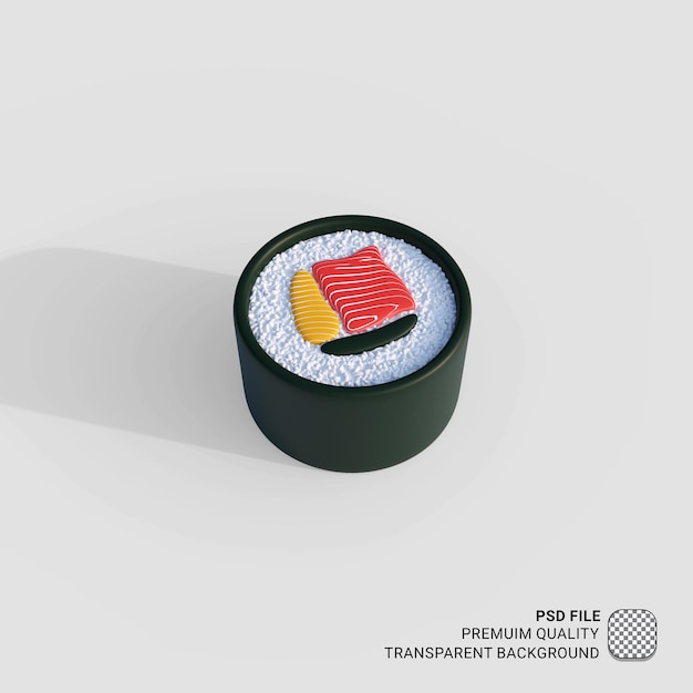 3D Icon Asia food Sushi illustration