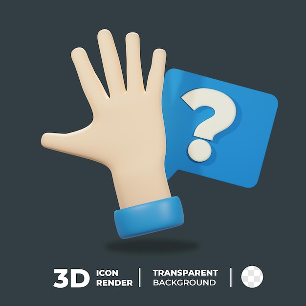 3D Icon Asking Question