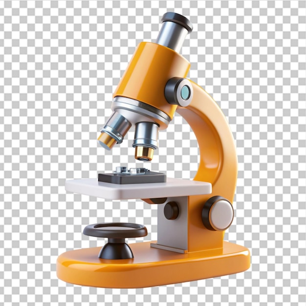 PSD 3d icon back to school microscope transparent png