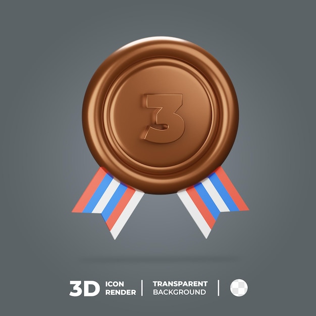 3d icon bronze medal