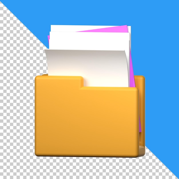 3d icon business folder