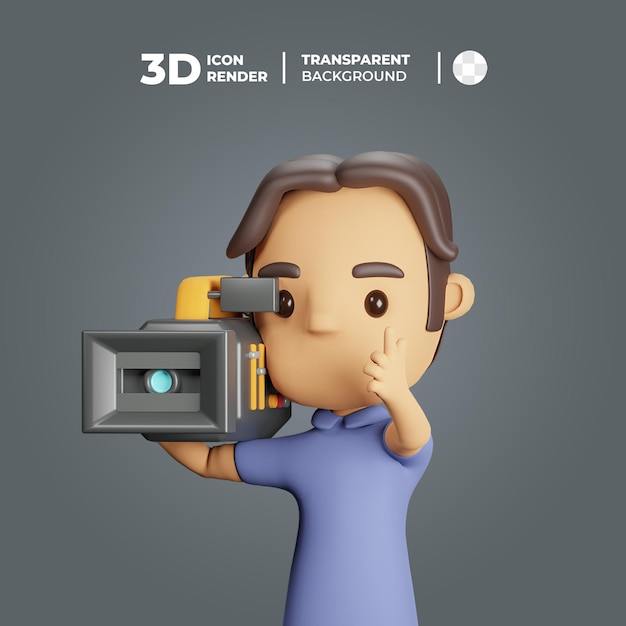 3D Icon Cameraman