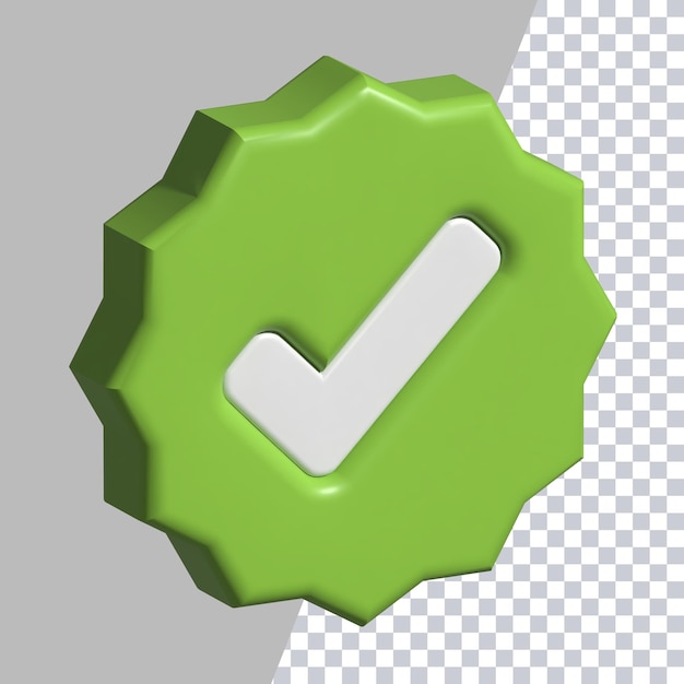 PSD 3d icon of ceklist