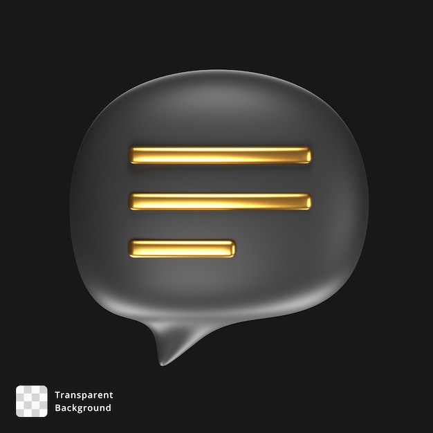 3D icon of a chat bubble