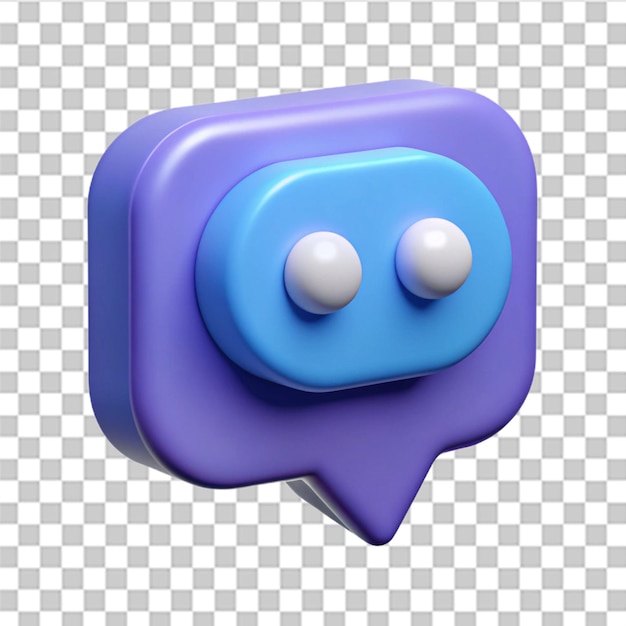 PSD 3d icon chat message concept of talk dialogue online support messenger discussion speech bubble modern and trendy icon for web design vector in 3d style