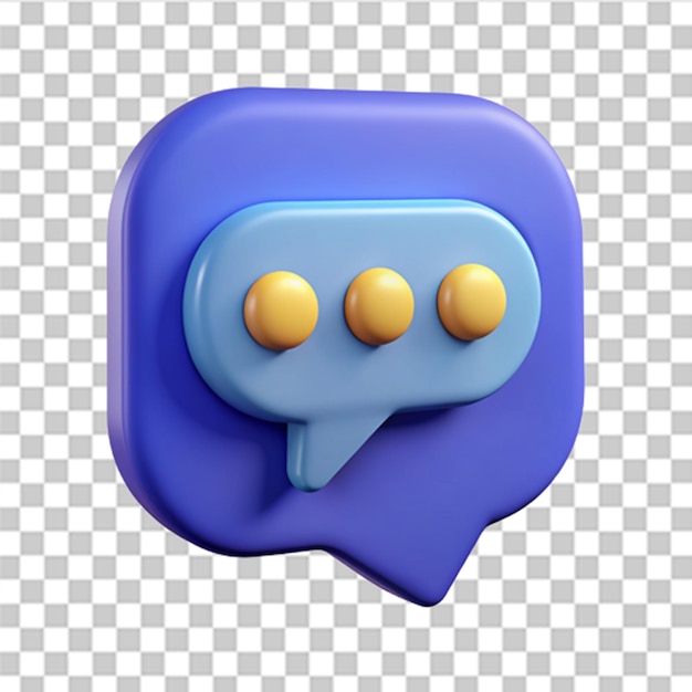 3d icon Chat message Concept of talk dialogue online support messenger discussion Speech Bubble Modern and trendy icon for web design Vector in 3d style