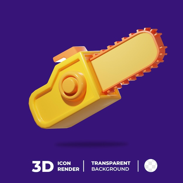 3D Icon Construction Tool Chainsaw