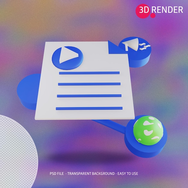 3d icon content marketing