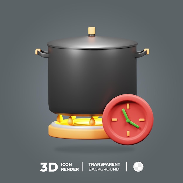 3D Icon Cooking time