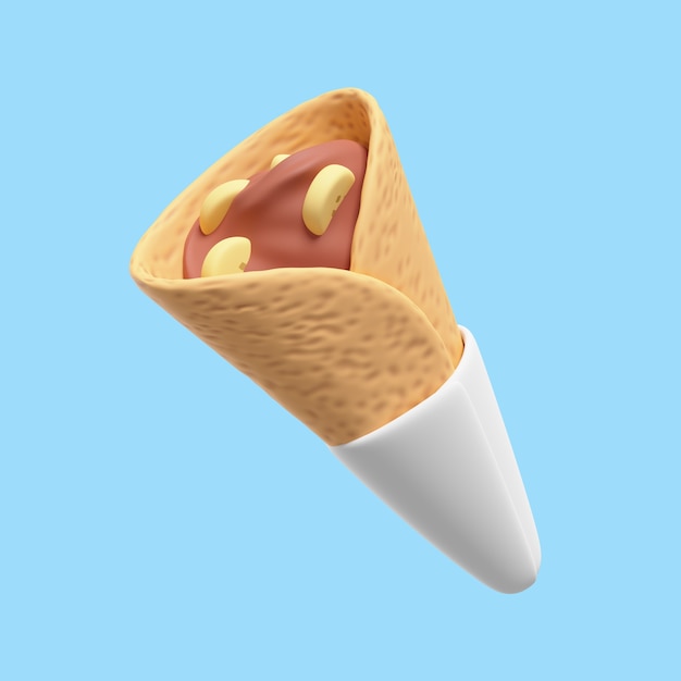 3d icon for cuisine with ice cream