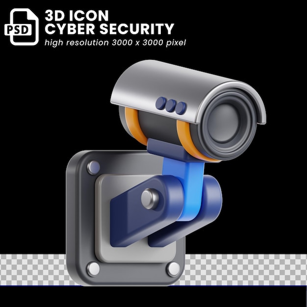 3d icon cyber security for web design and ui ux design