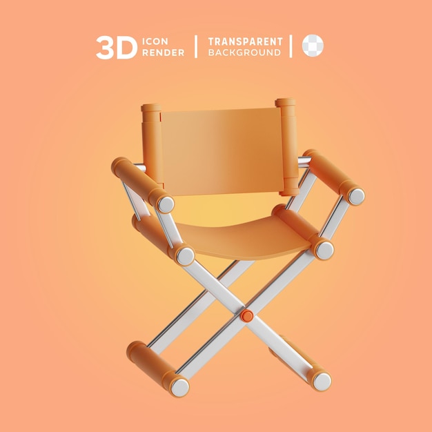 3D icon director chair Illustration