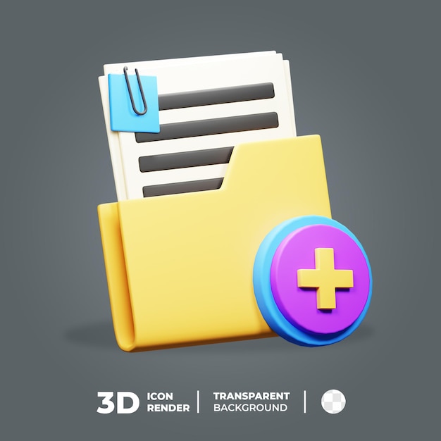 3d Icon Document Add new