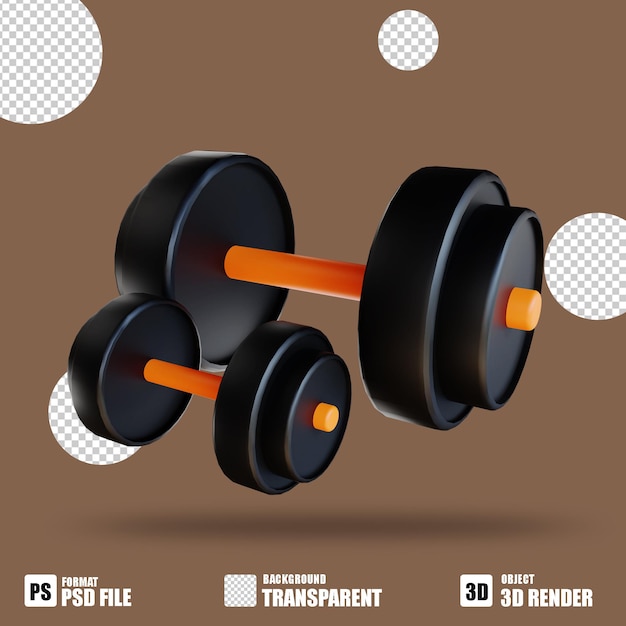 3D icon dumbbell 3 suitable for fitness