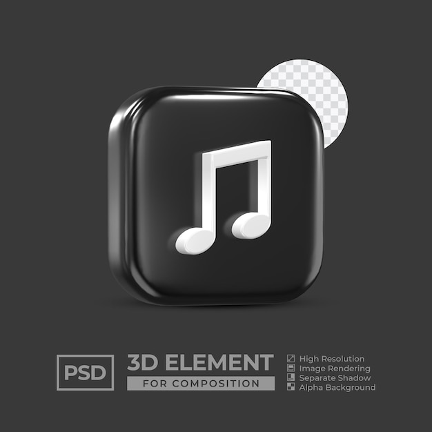 3d icon element social media for composition premium psd