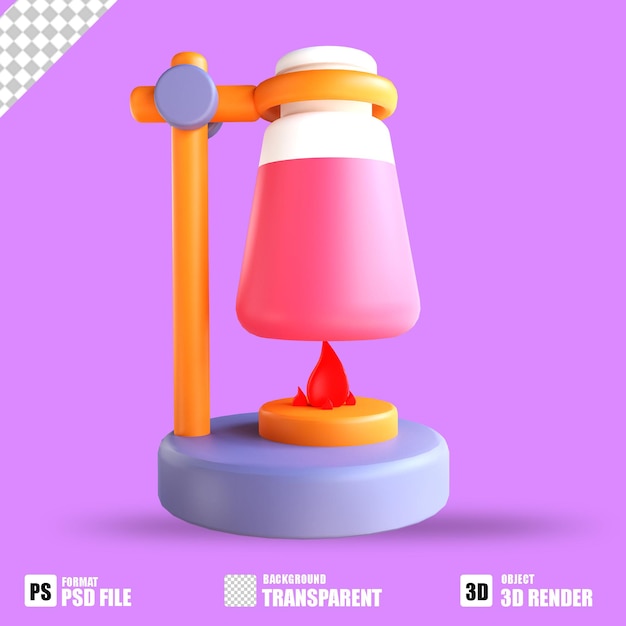 3D icon erlenmeyer 3 for education