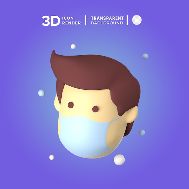 3D Icon face powder Illustration