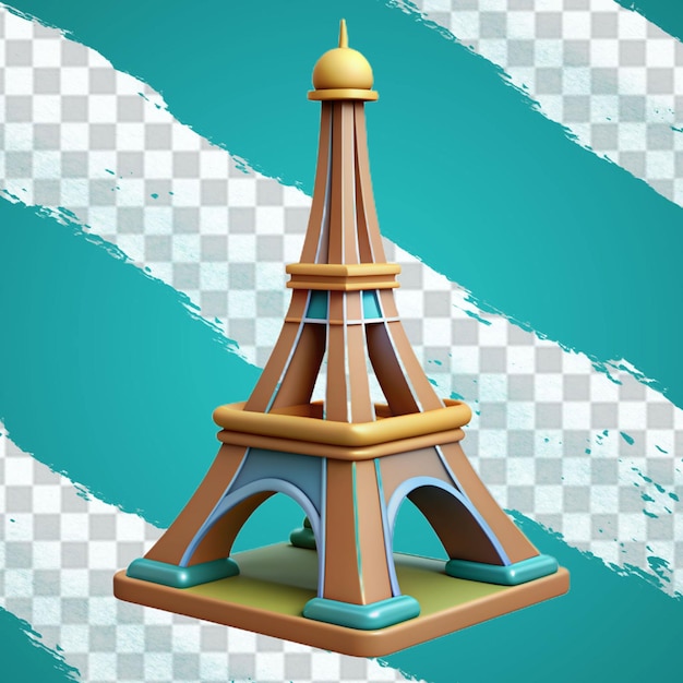 3d icon for famous city landmark