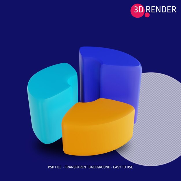 PSD 3d icon financial