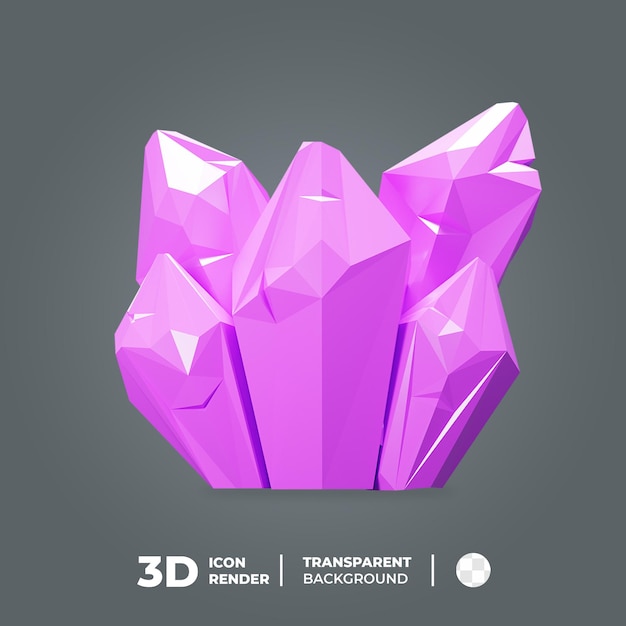 3D Icon gem crystal