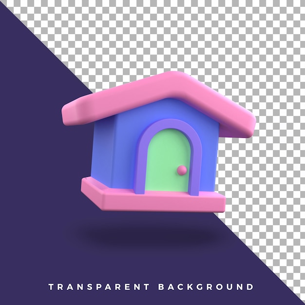 3d icon house home illustration isolated object assets high quality